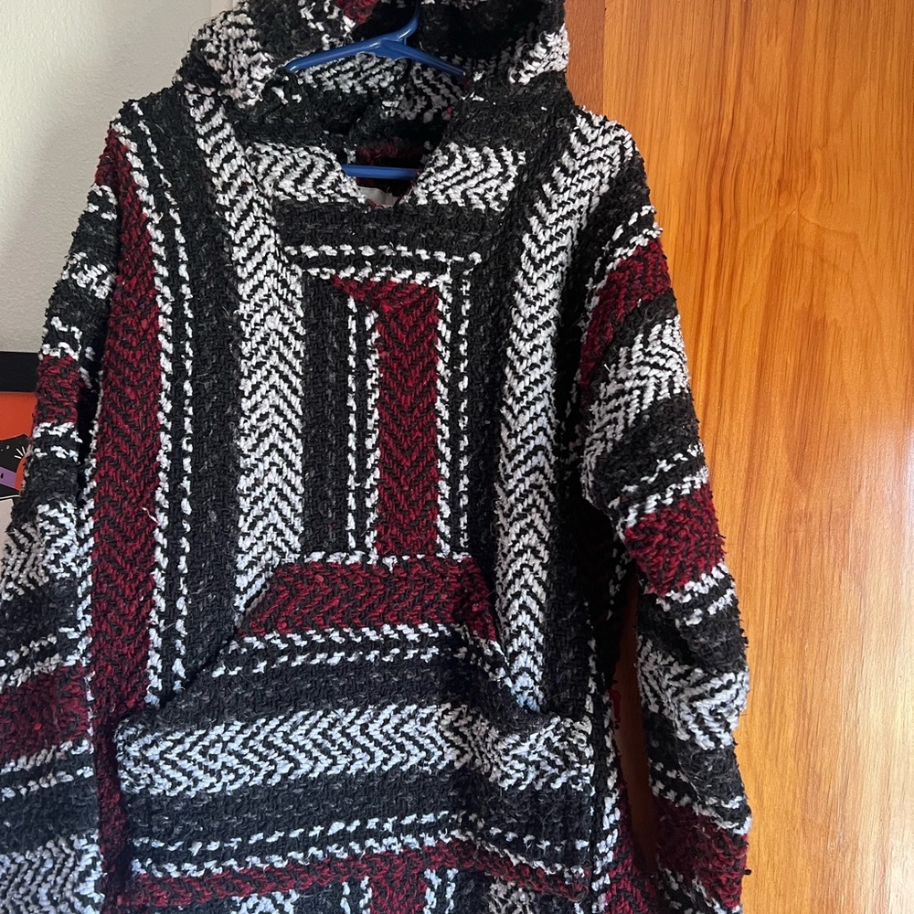 Earth Black and Red Patterned Sweater